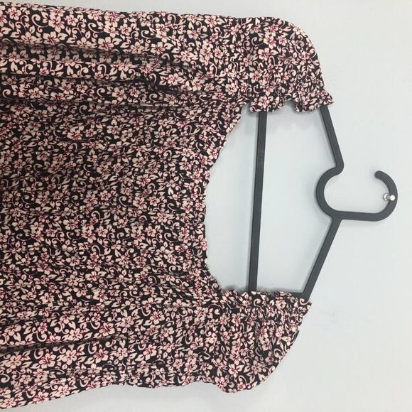 MAJE Floral Puff Sleeve Square Neck Mini Dress 1 - Picture 5 of 11